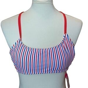 Red, White & Blue Bikini Top.  Juniors D/DD (S1)